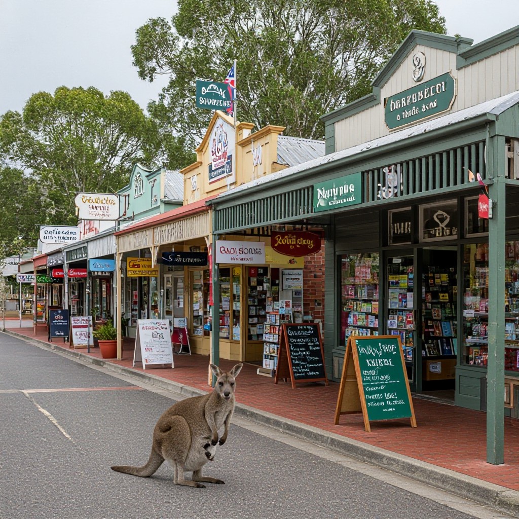 Wallaby Creek main street businesses