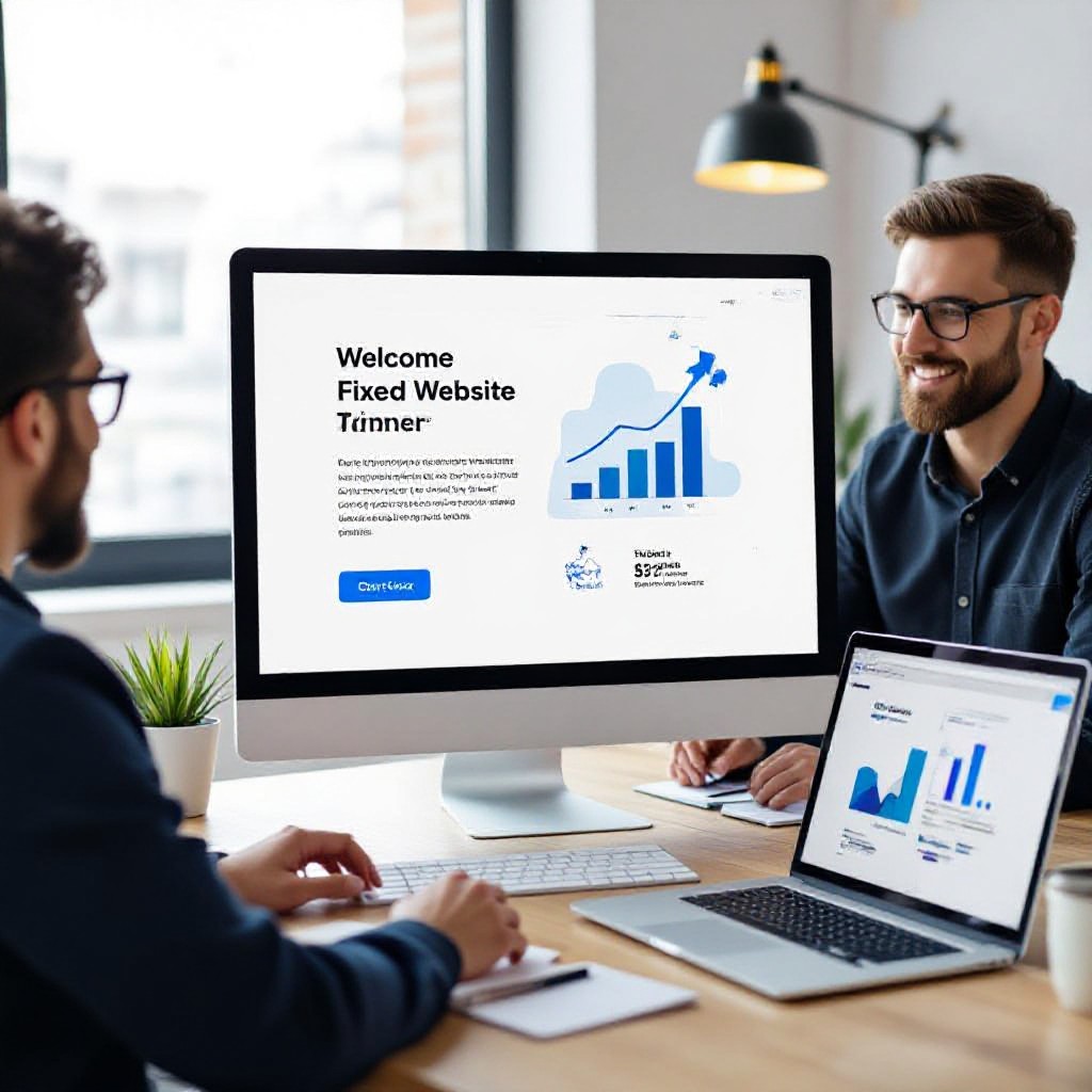 designer showing website quote