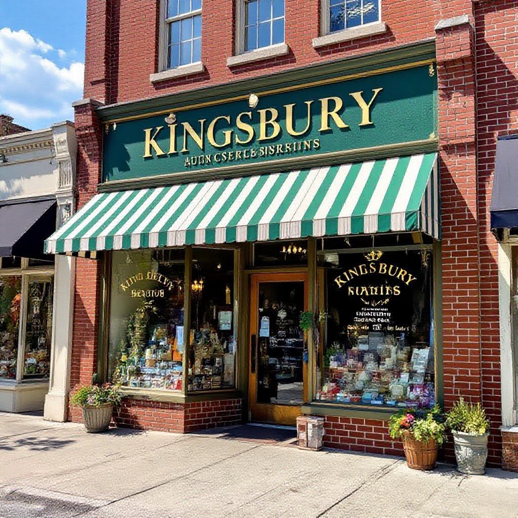 Kingsbury local business website mockup