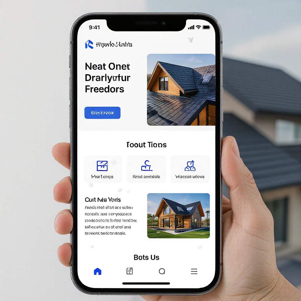 mobile responsive roofing website