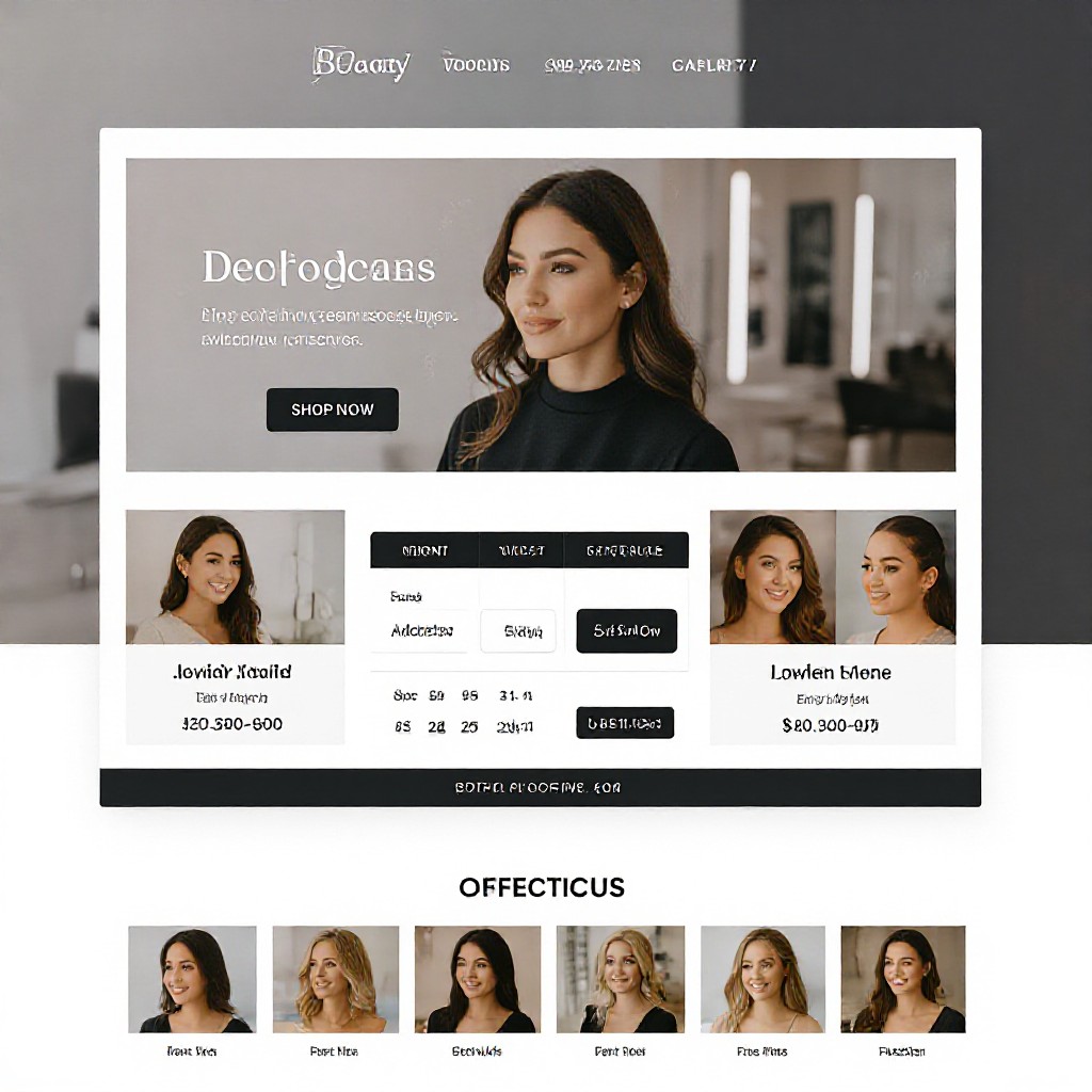 Beauty salon website example