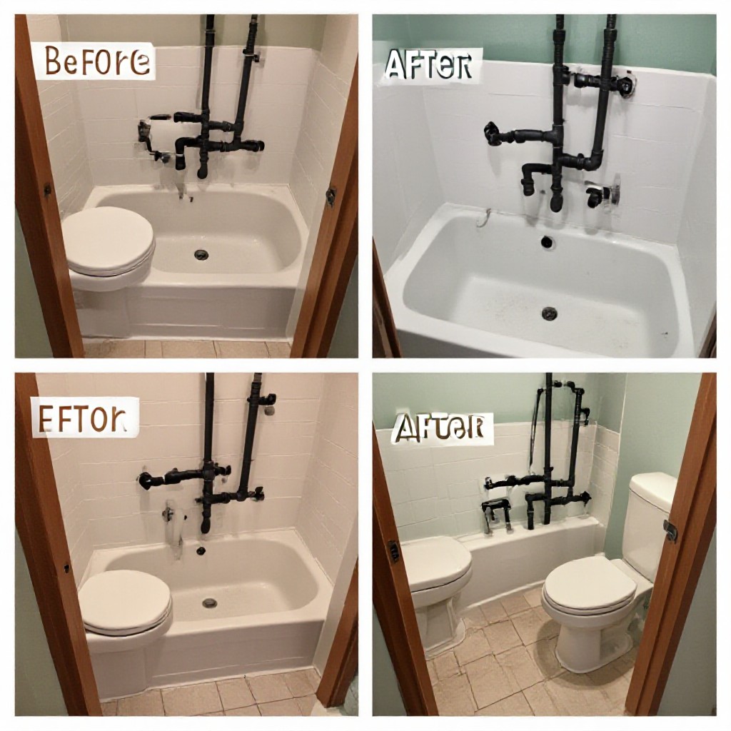 plumbing before and after