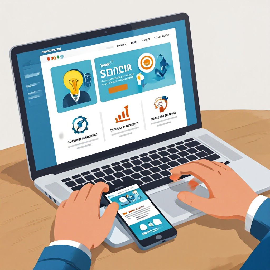 website and SEO illustration