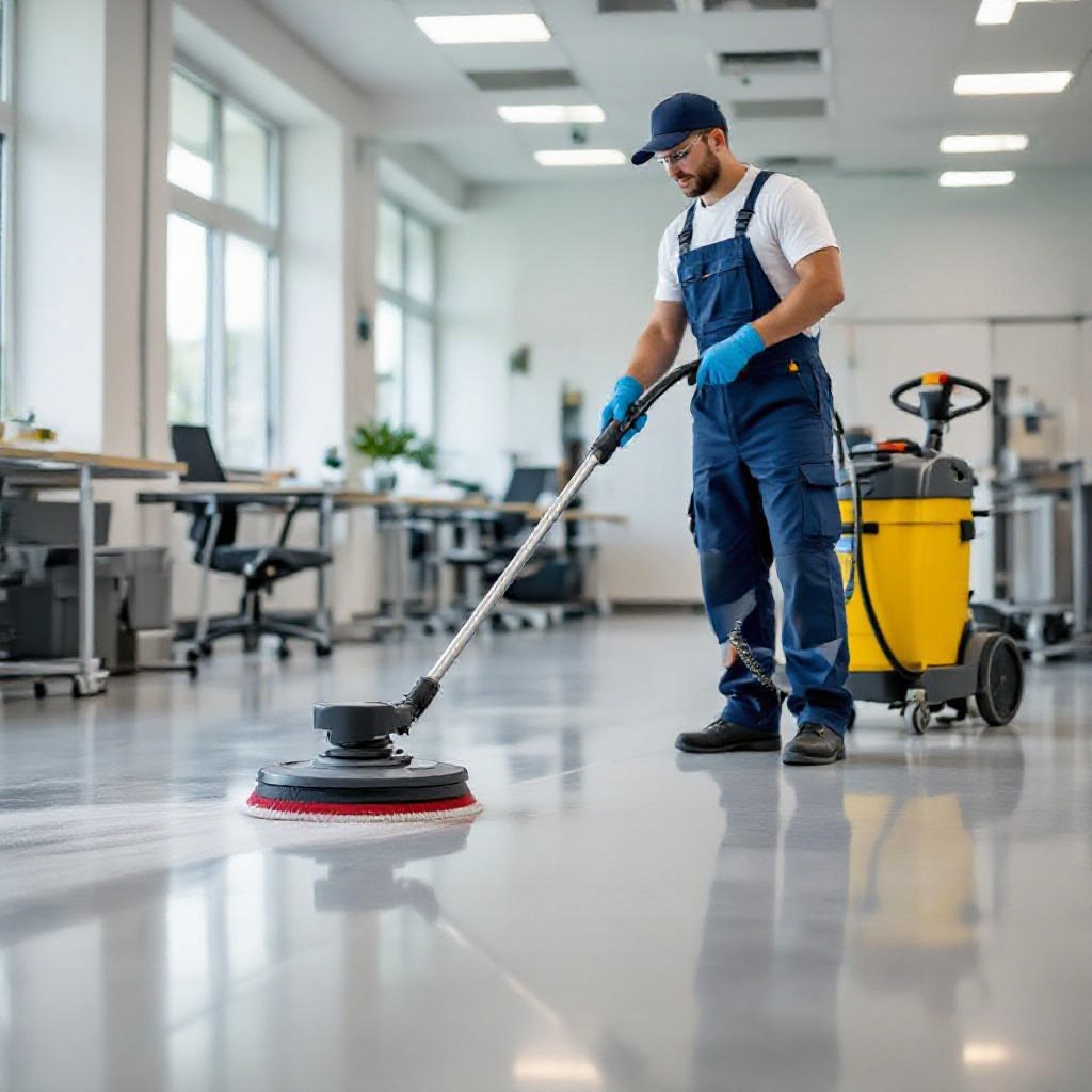 Cleaner polishing floor