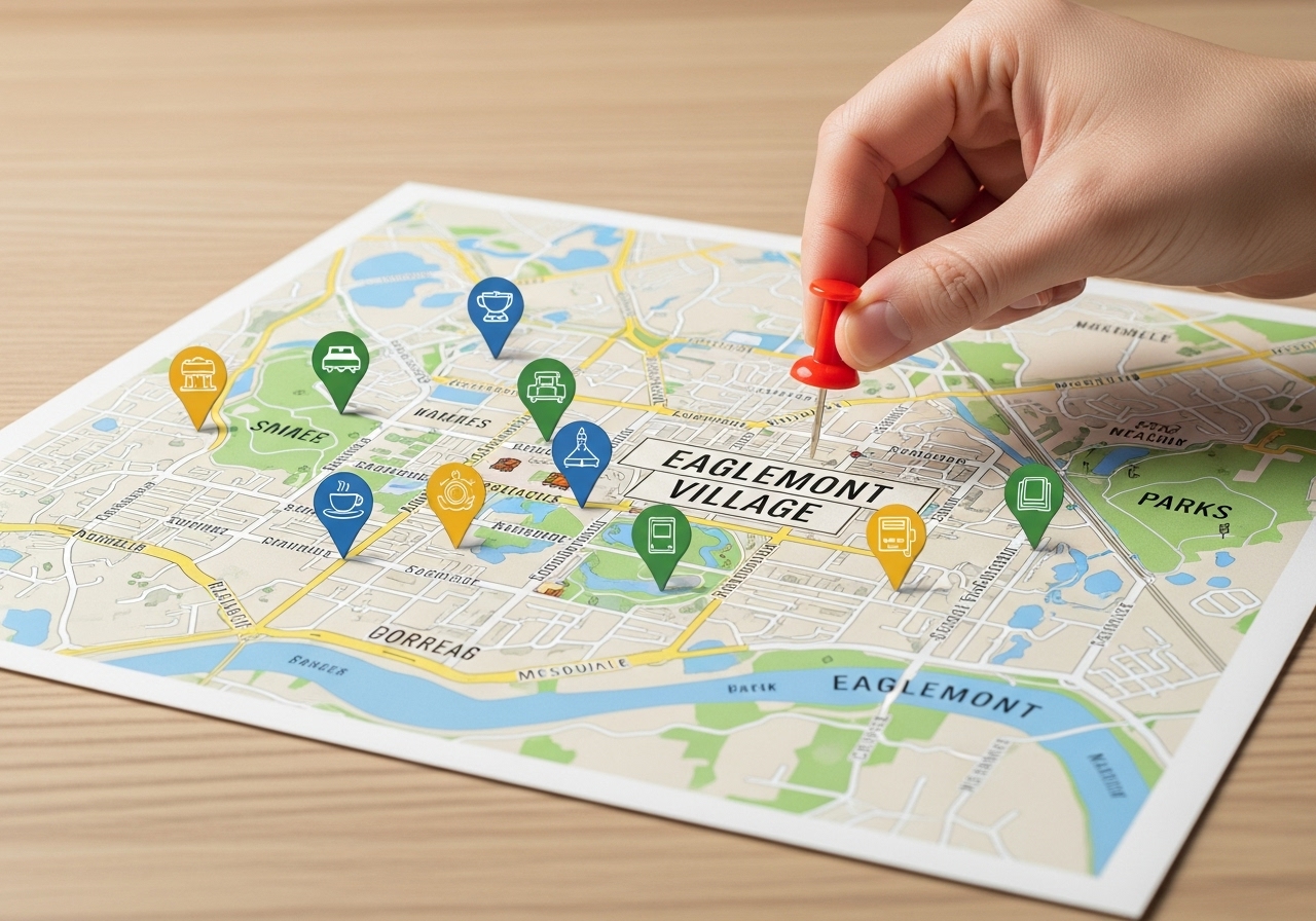 Map showing Eaglemont area