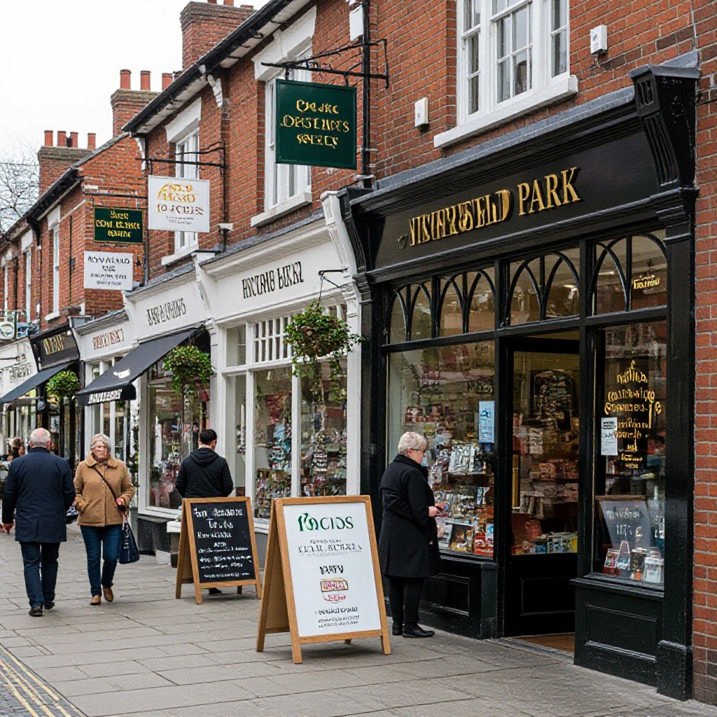 Highfield Park street and local businesses