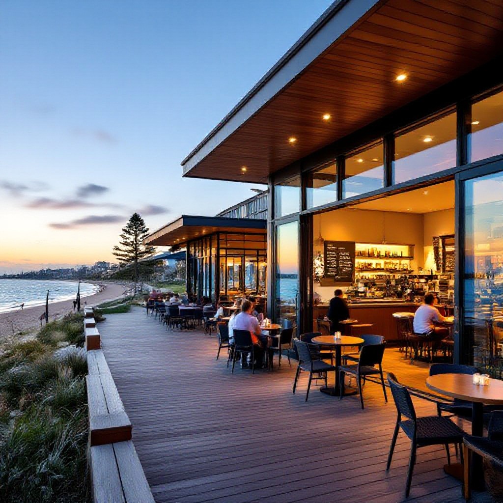 Elwood foreshore and local businesses