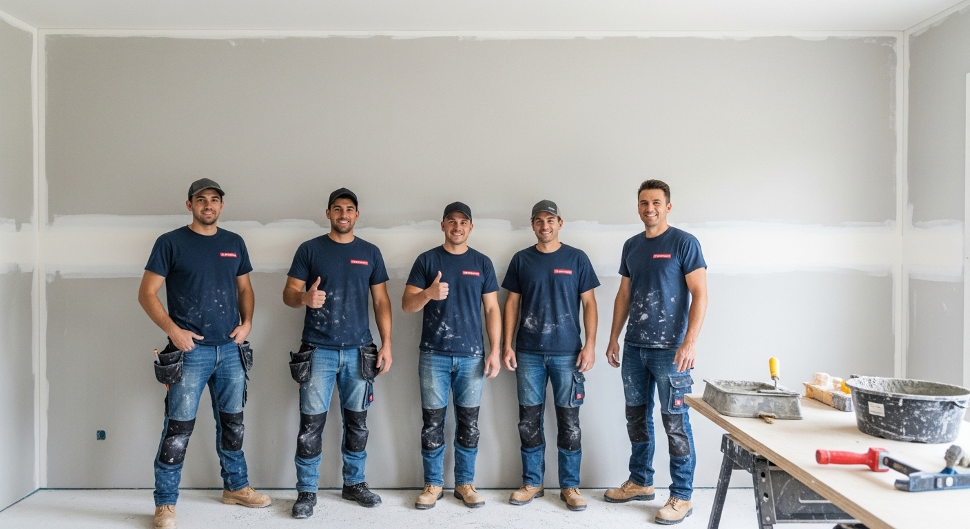 Case study drywall contractor finished wall