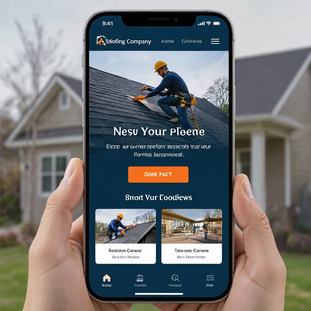 Roofing company website preview