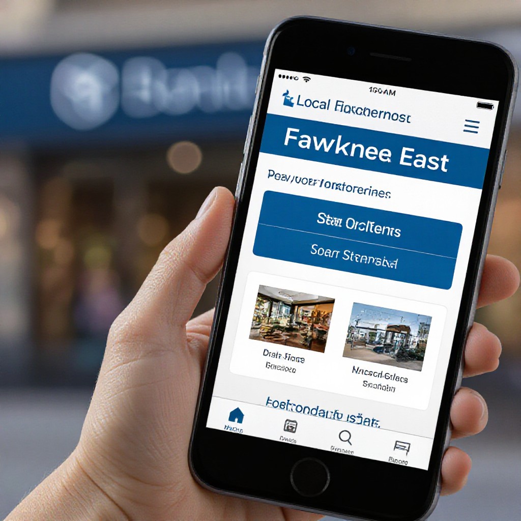 Local business website on mobile
