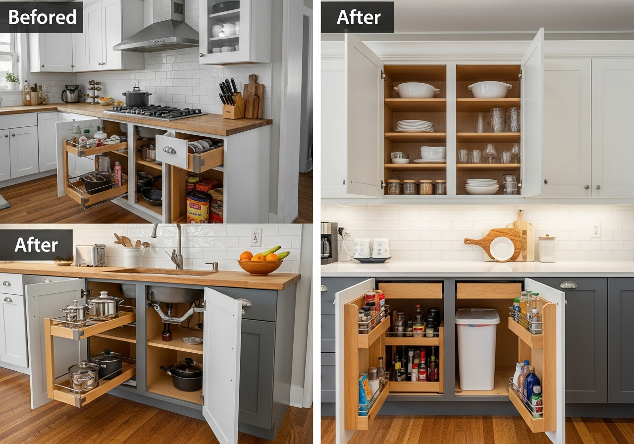 kitchen cabinetry before after