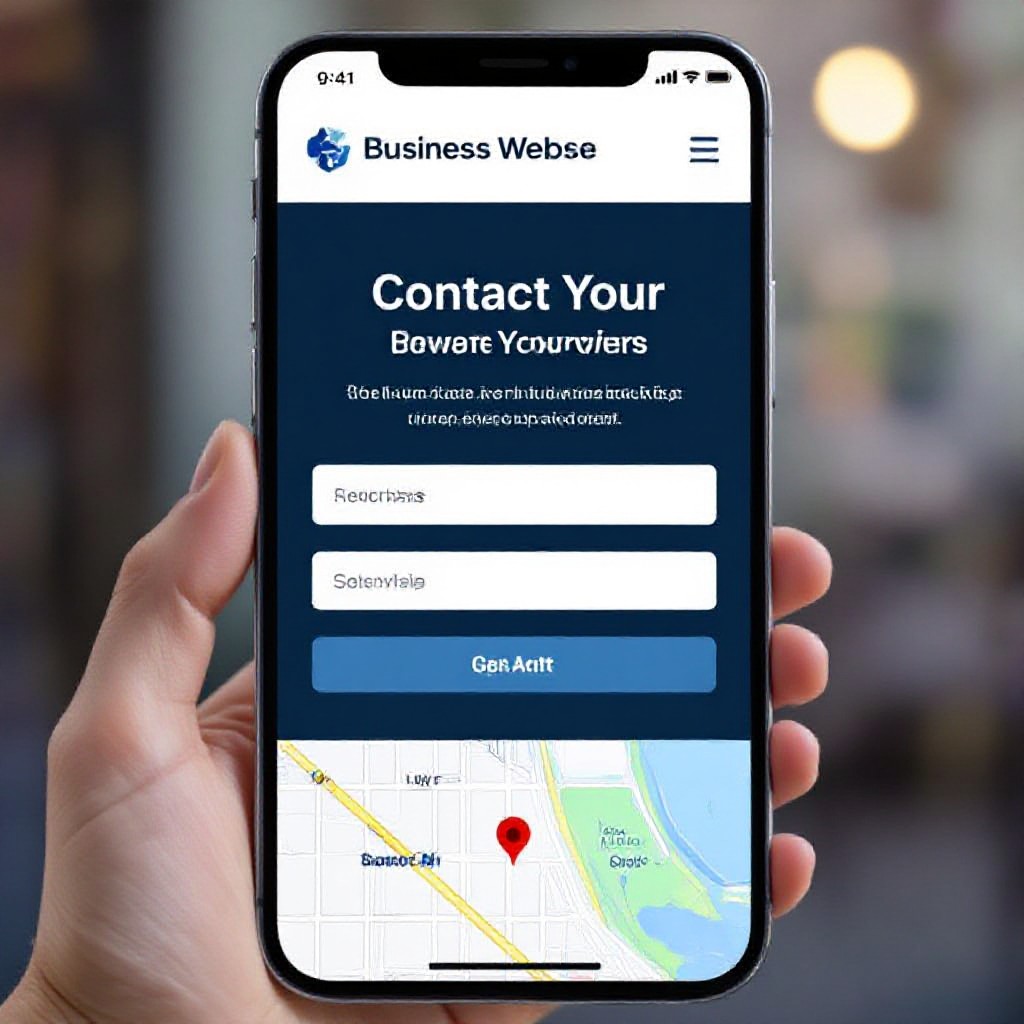 Mobile website contact page