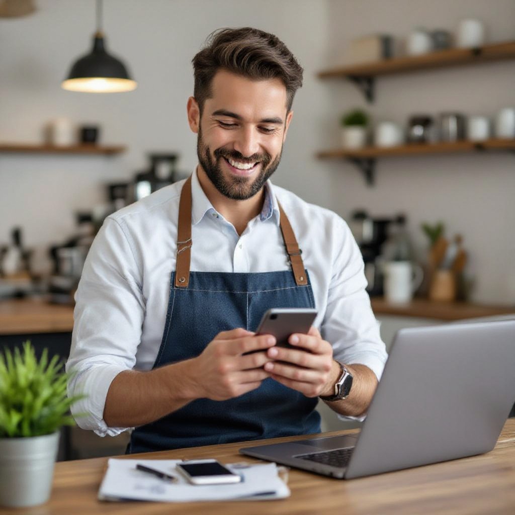 Local business owner updating website