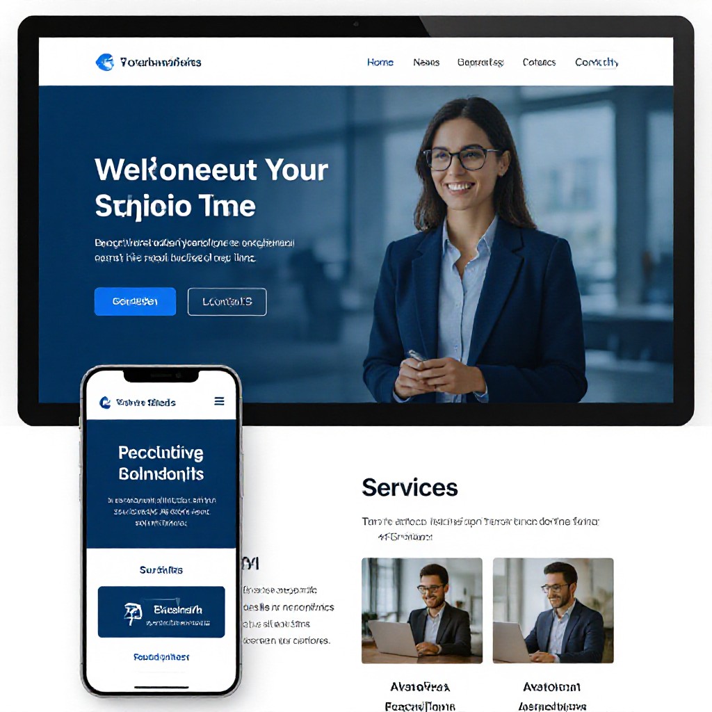 Example professional business homepage