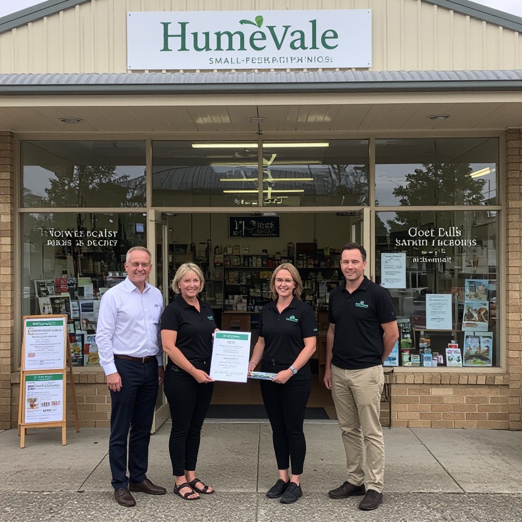 Humevale business website mockup