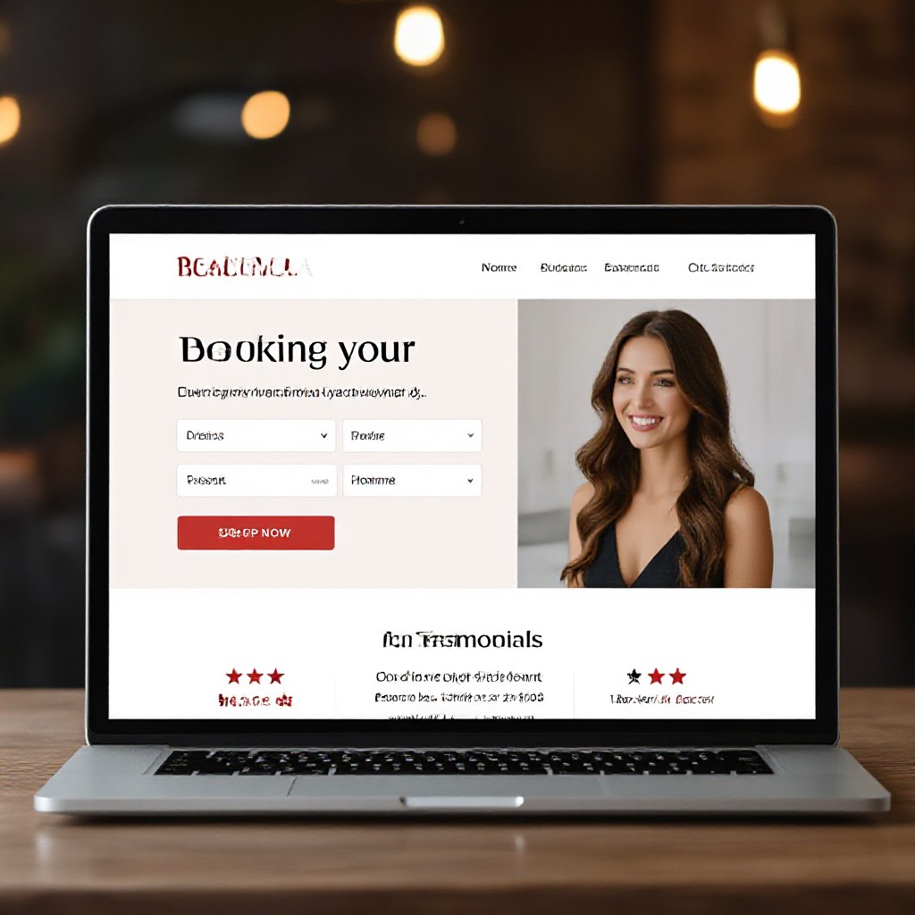 Salon website example