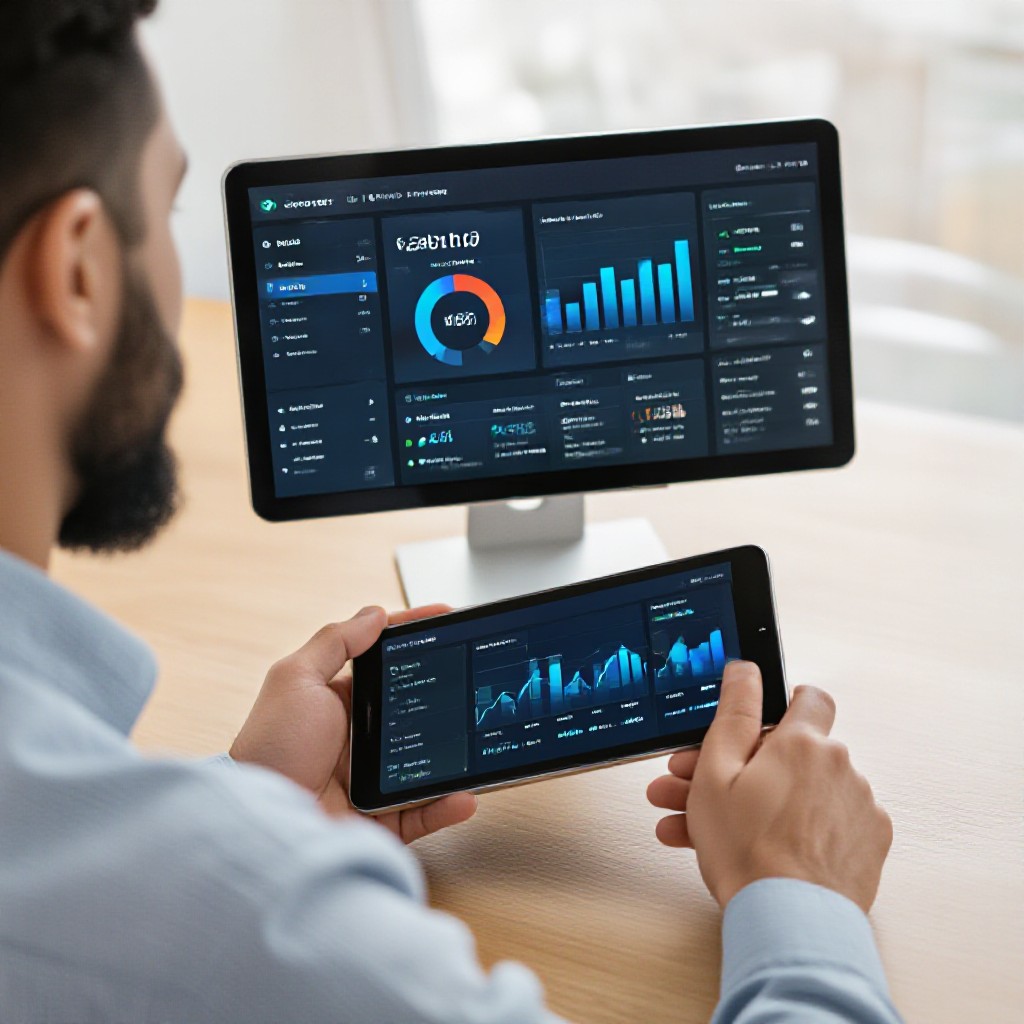 website analytics on tablet