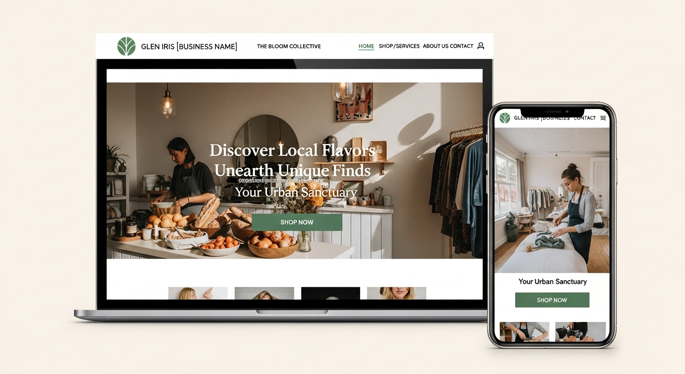 Glen Iris website example