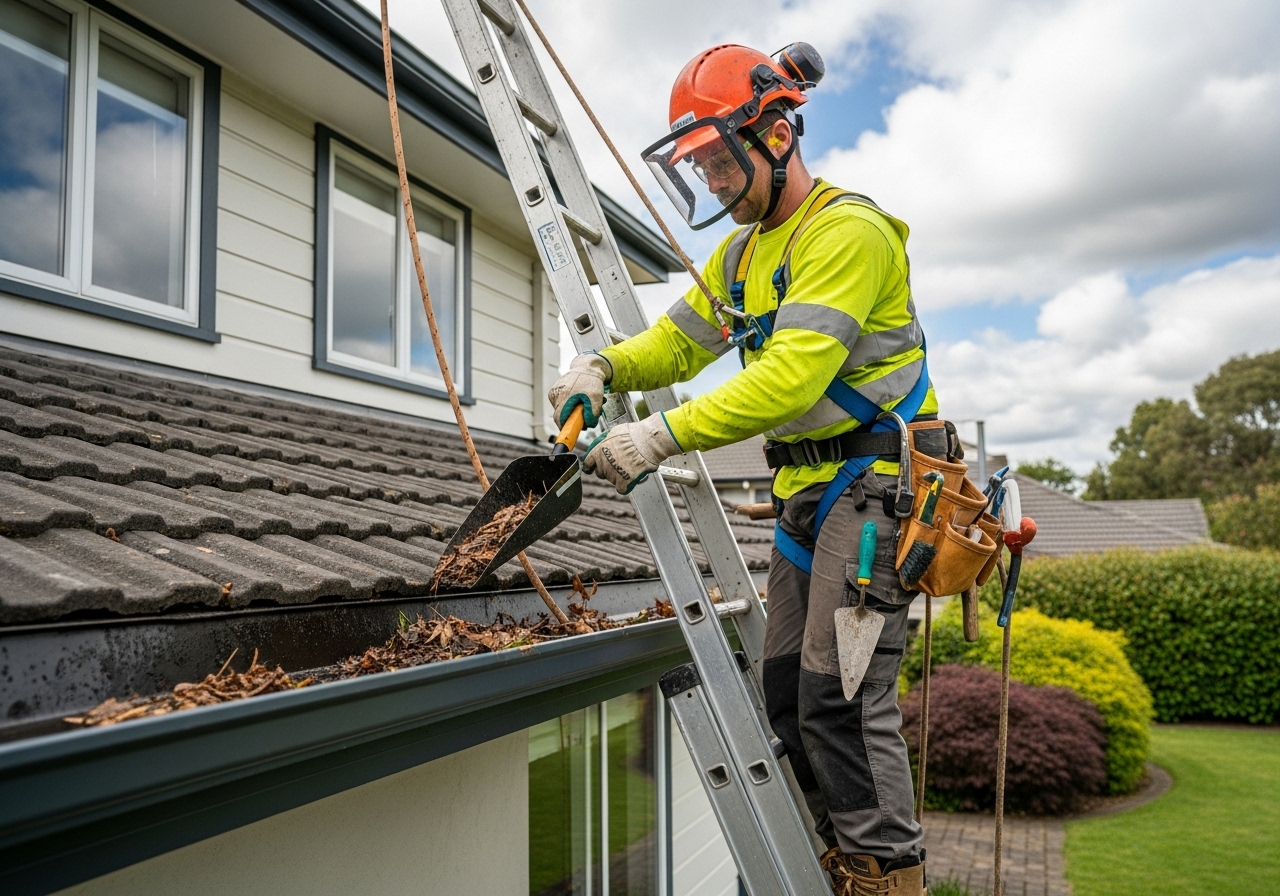 Gutter cleaning professional