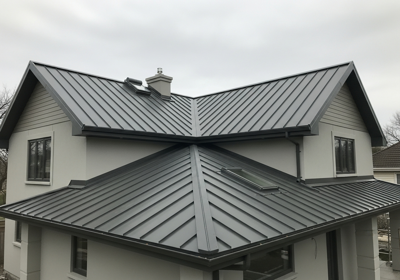 new metal roof installation