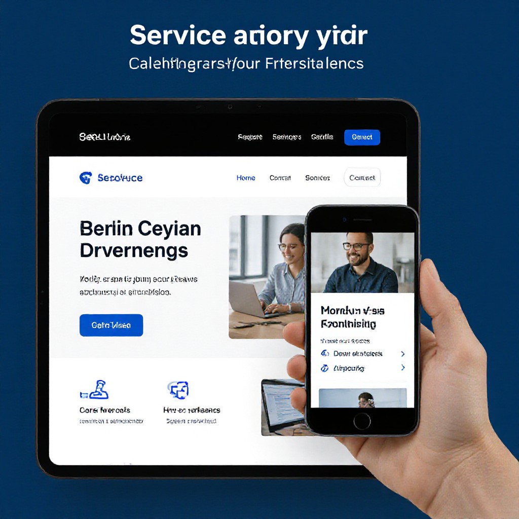 Responsive website on mobile and desktop