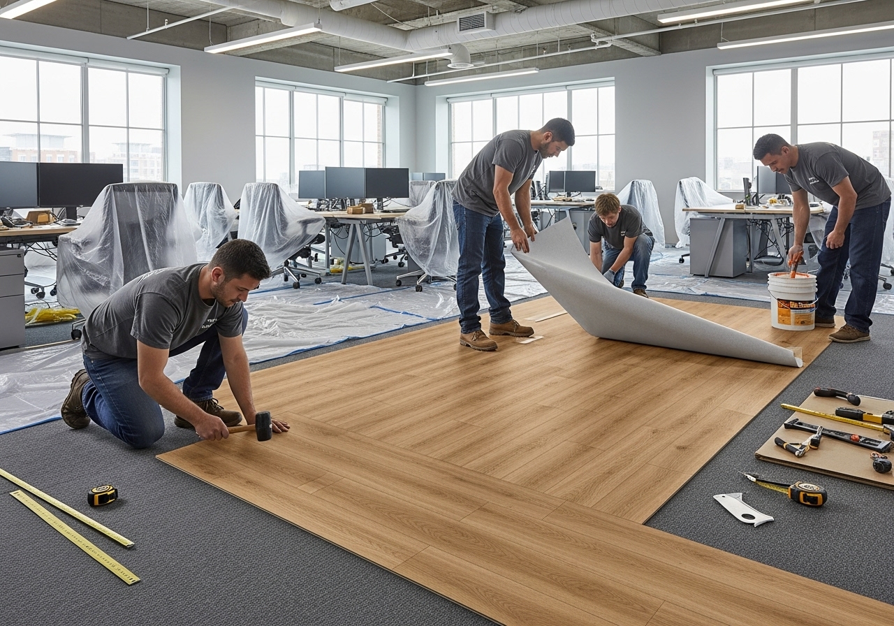 Commercial vinyl flooring
