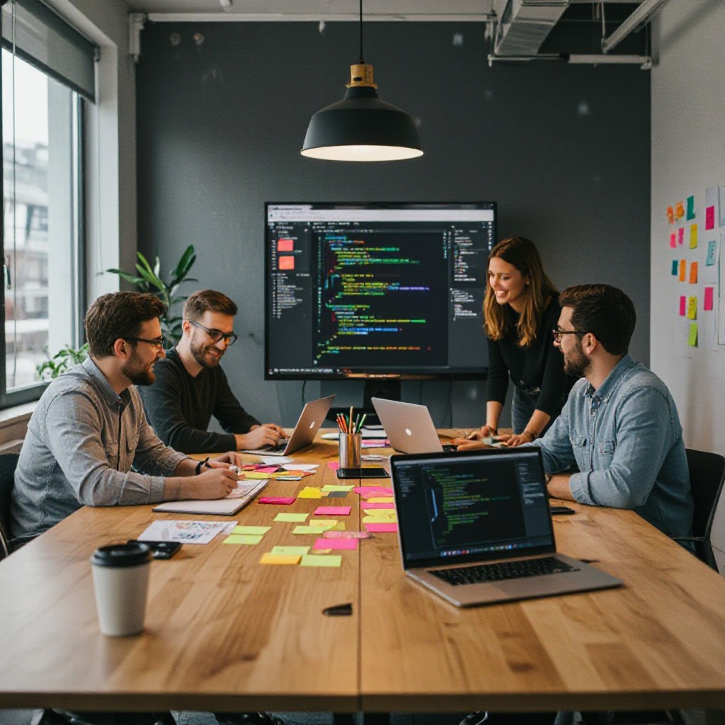 Large web design agency team