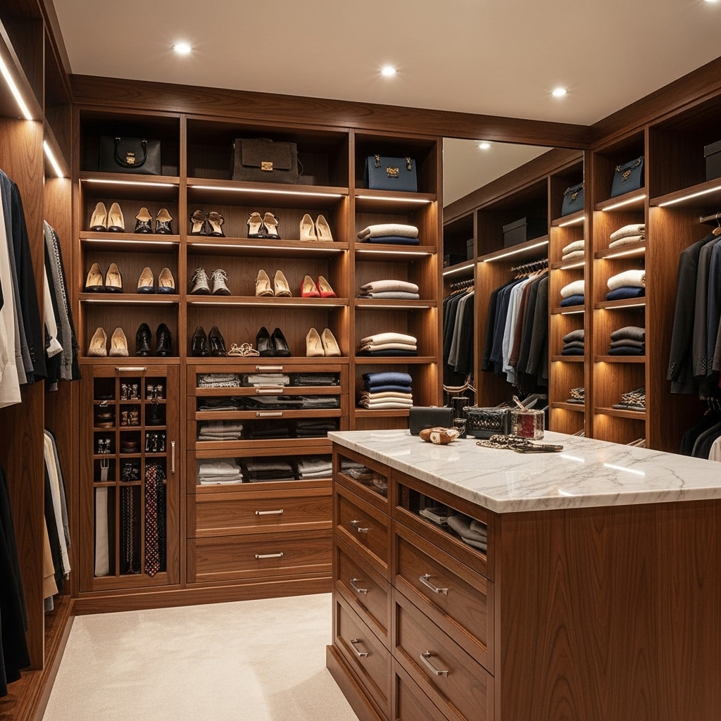 Custom walk-in wardrobe