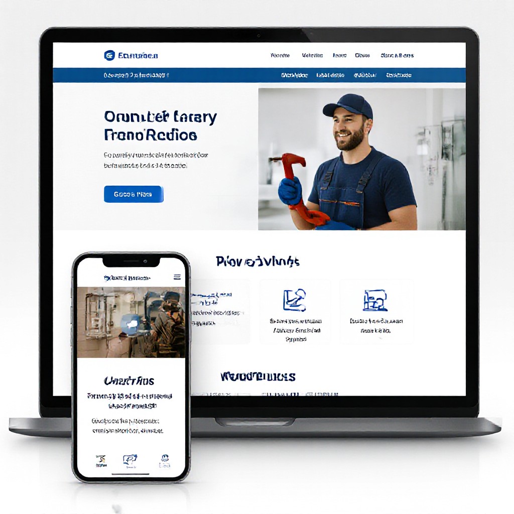 plumber website mockup