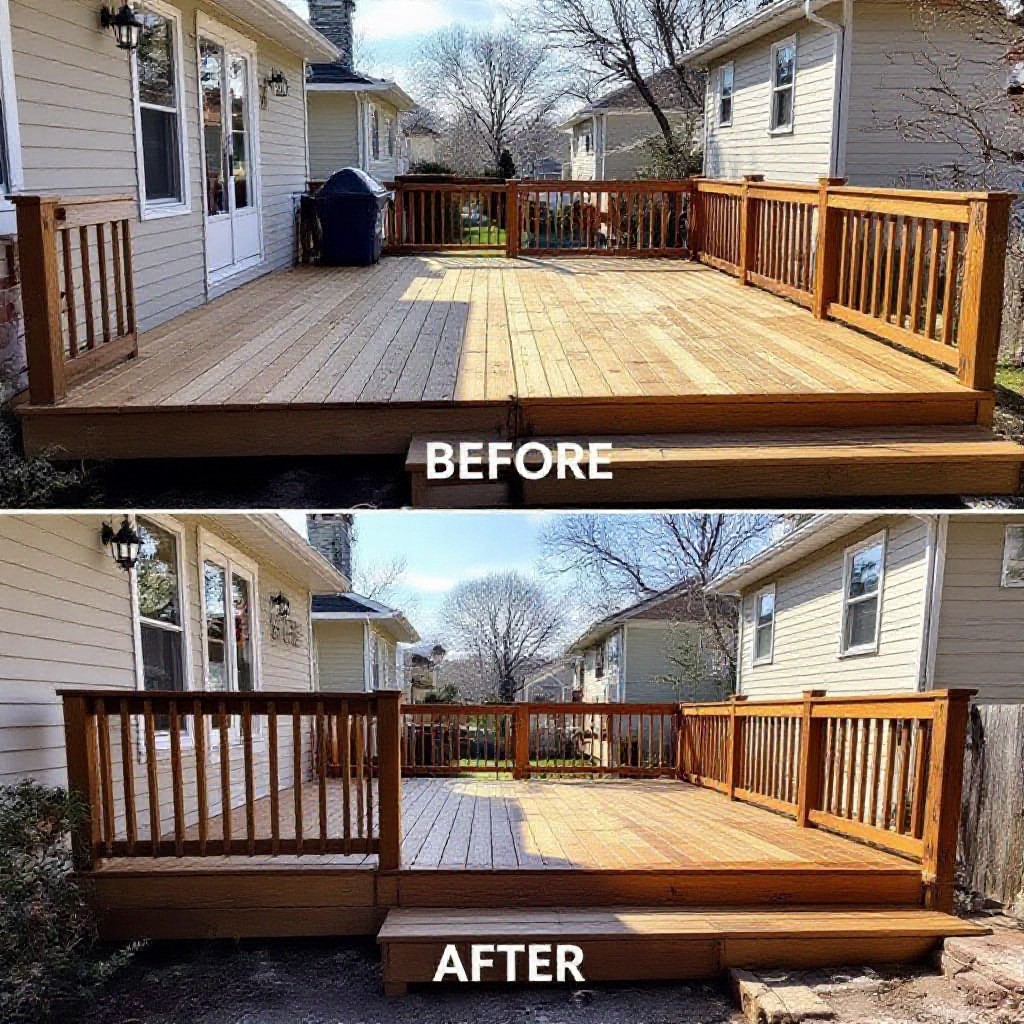 carpentry before and after deck