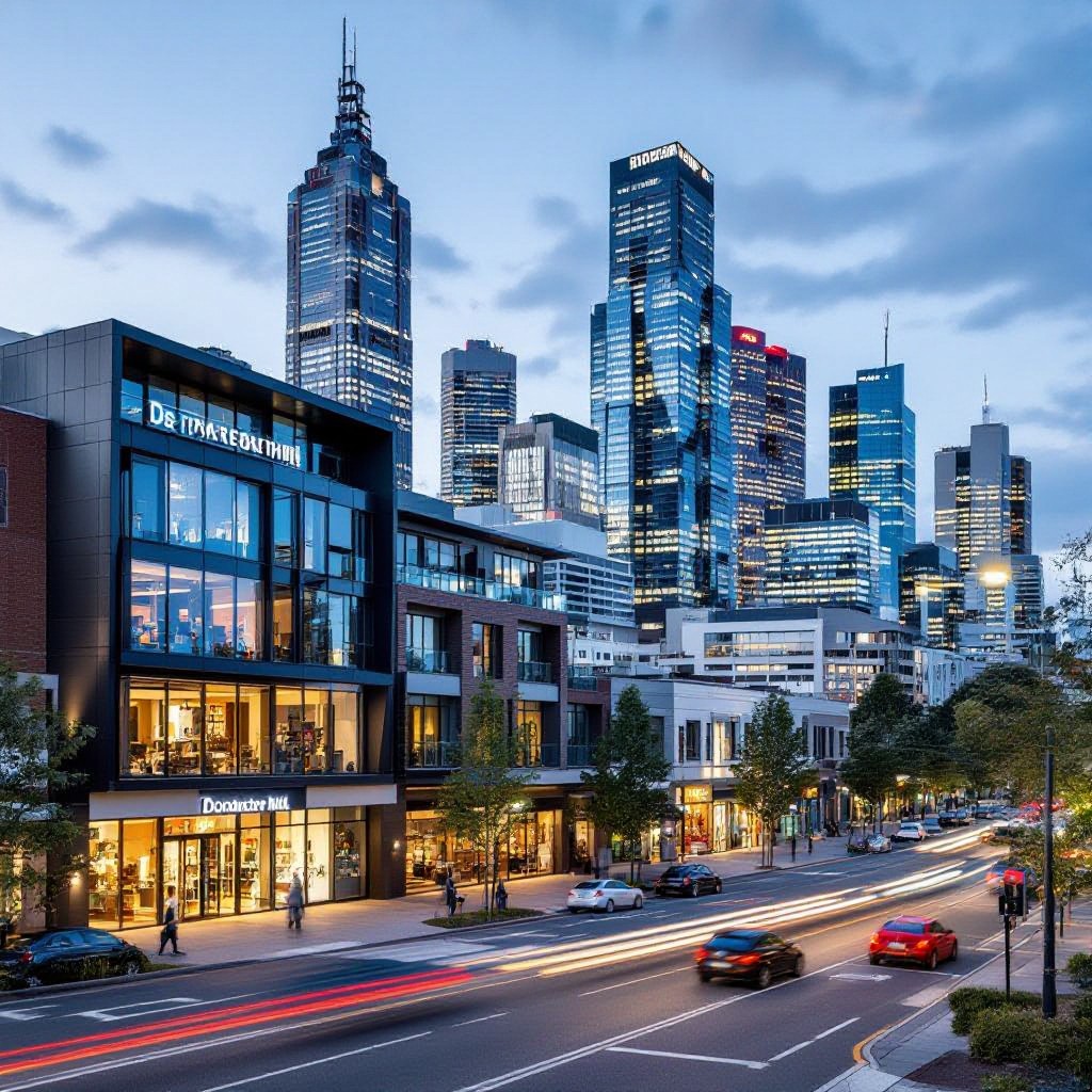 Doncaster Hill businesses on laptop and phone