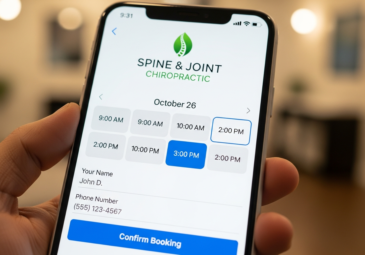 Online booking on smartphone