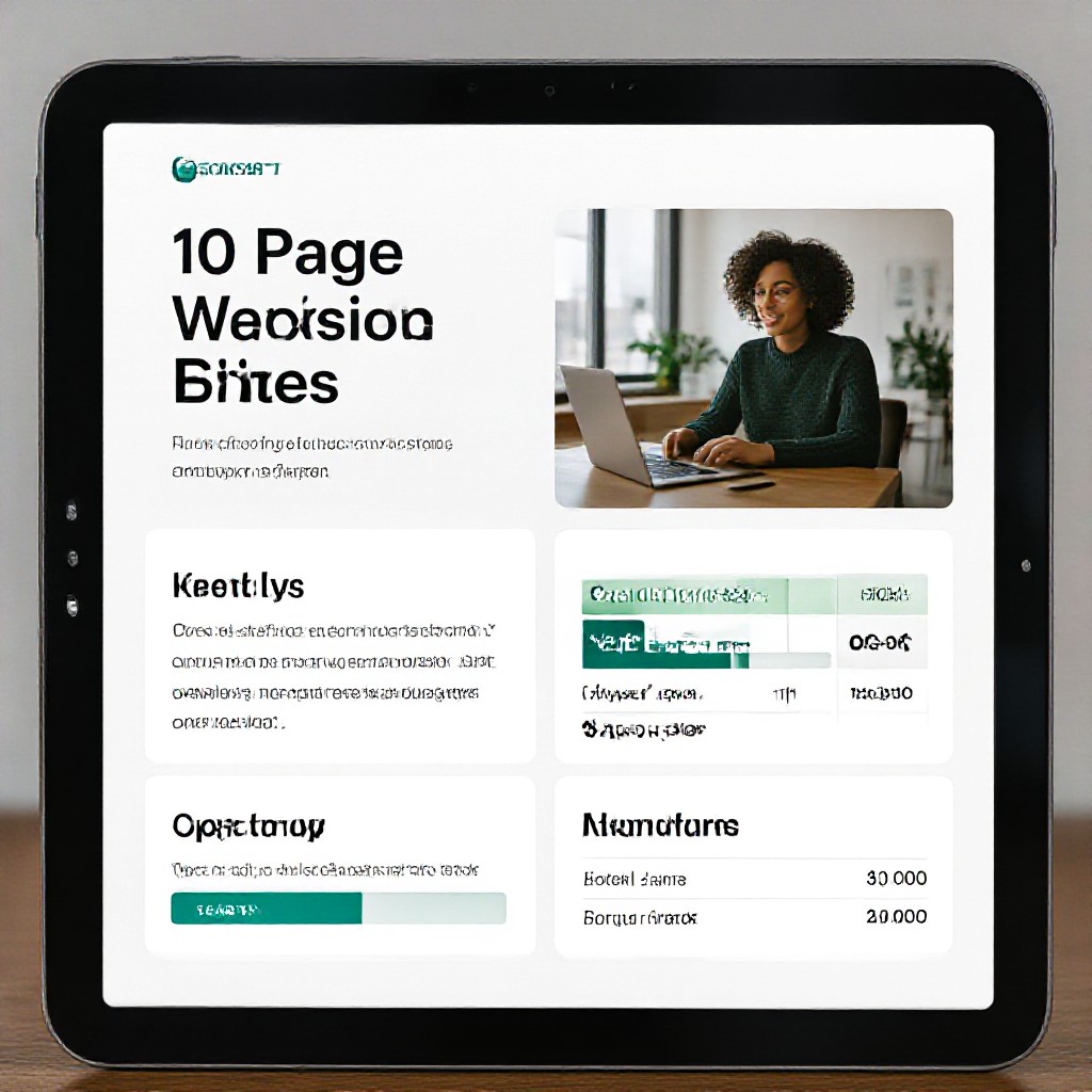 10 page website mockup