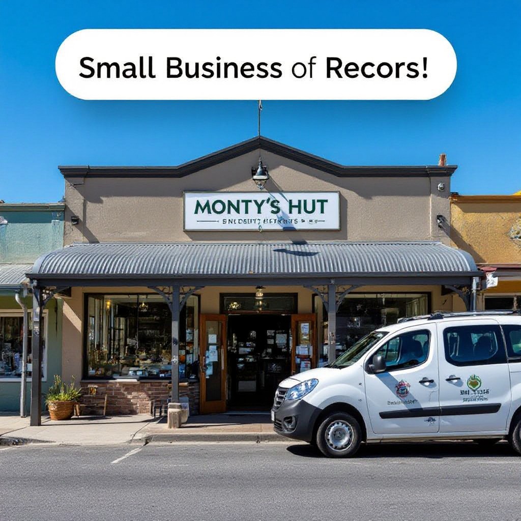 Montys Hut local business website preview
