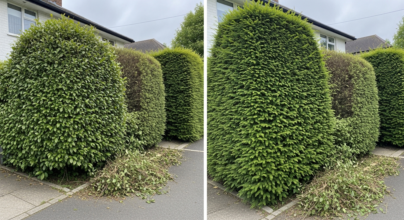 Landscaping before and after