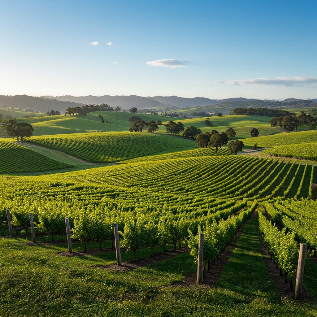 Tarrawarra vineyard and hills