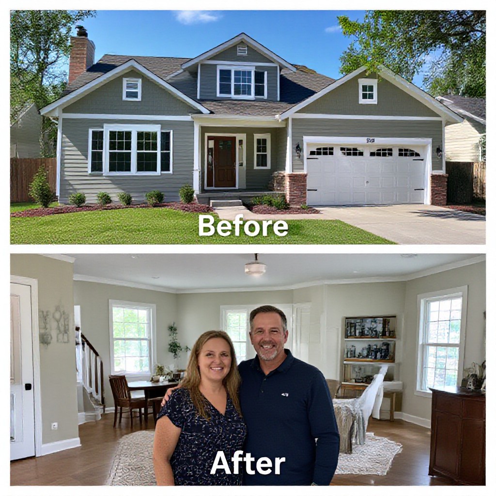 Before and after renovation