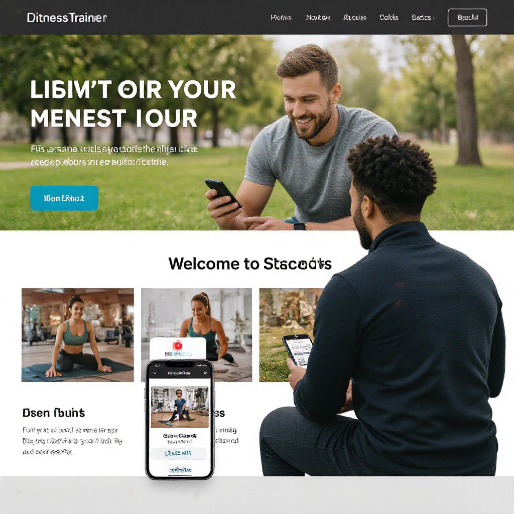 Personal trainer website preview