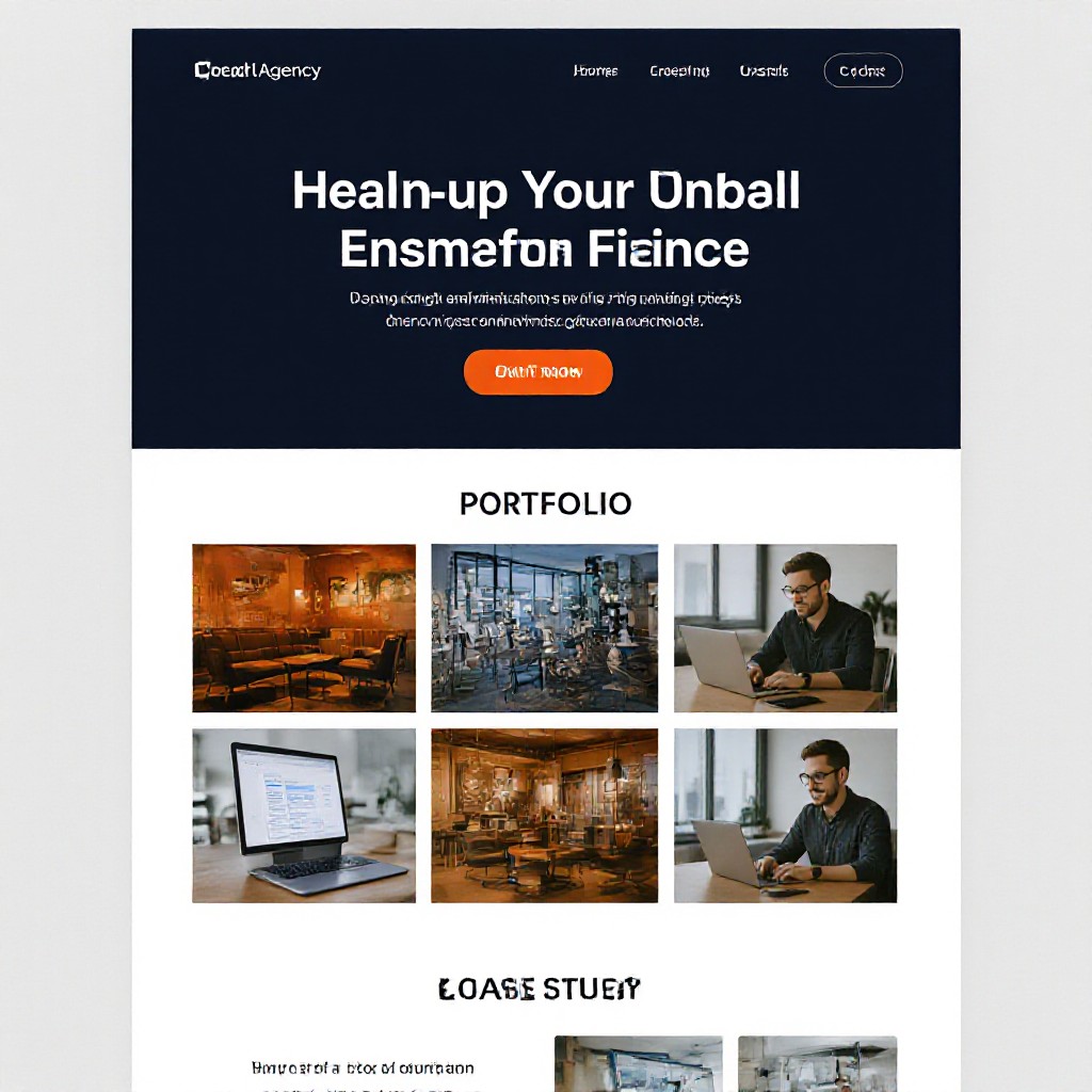 modern web design agency homepage screenshot