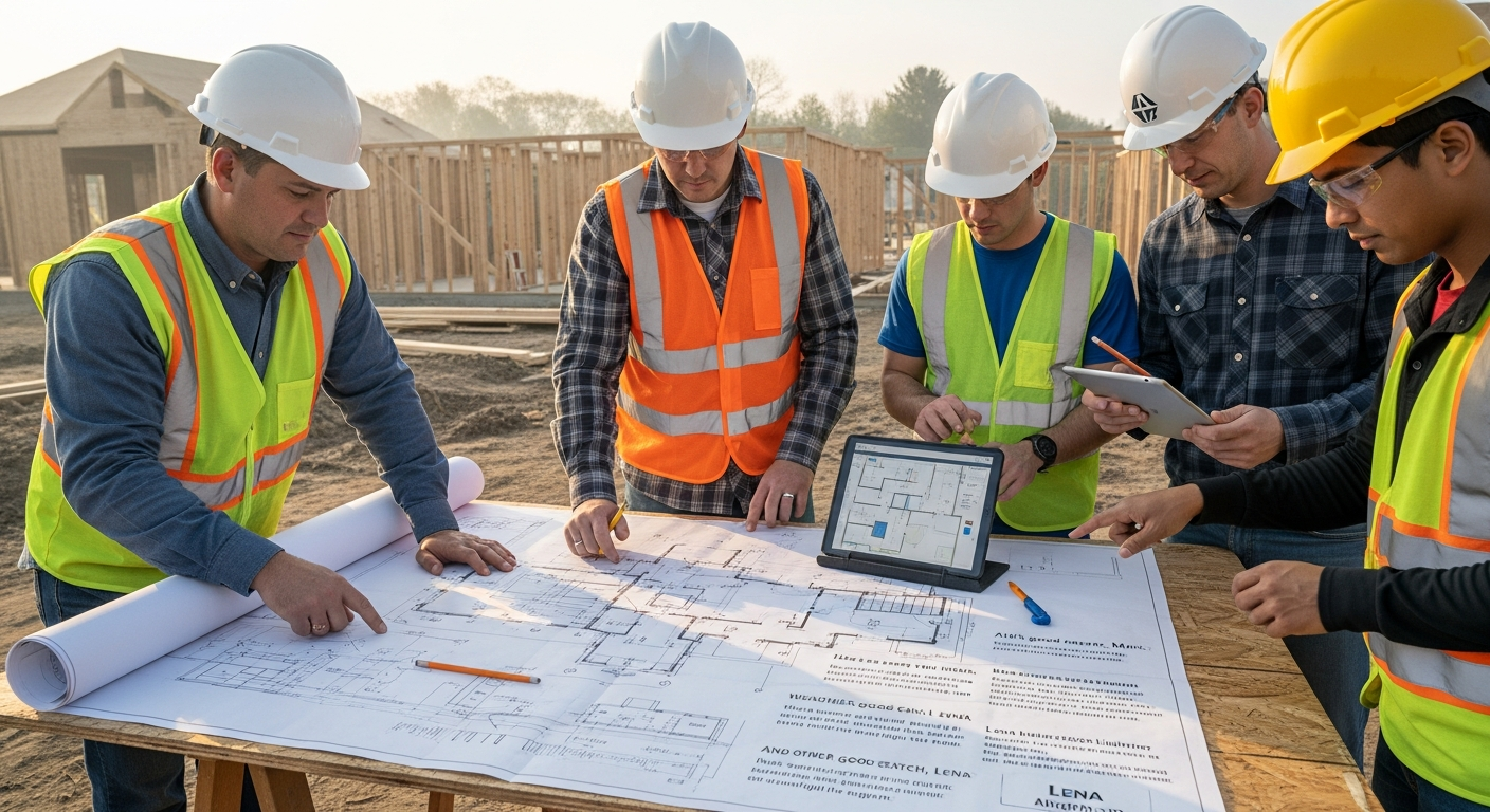 construction team on site