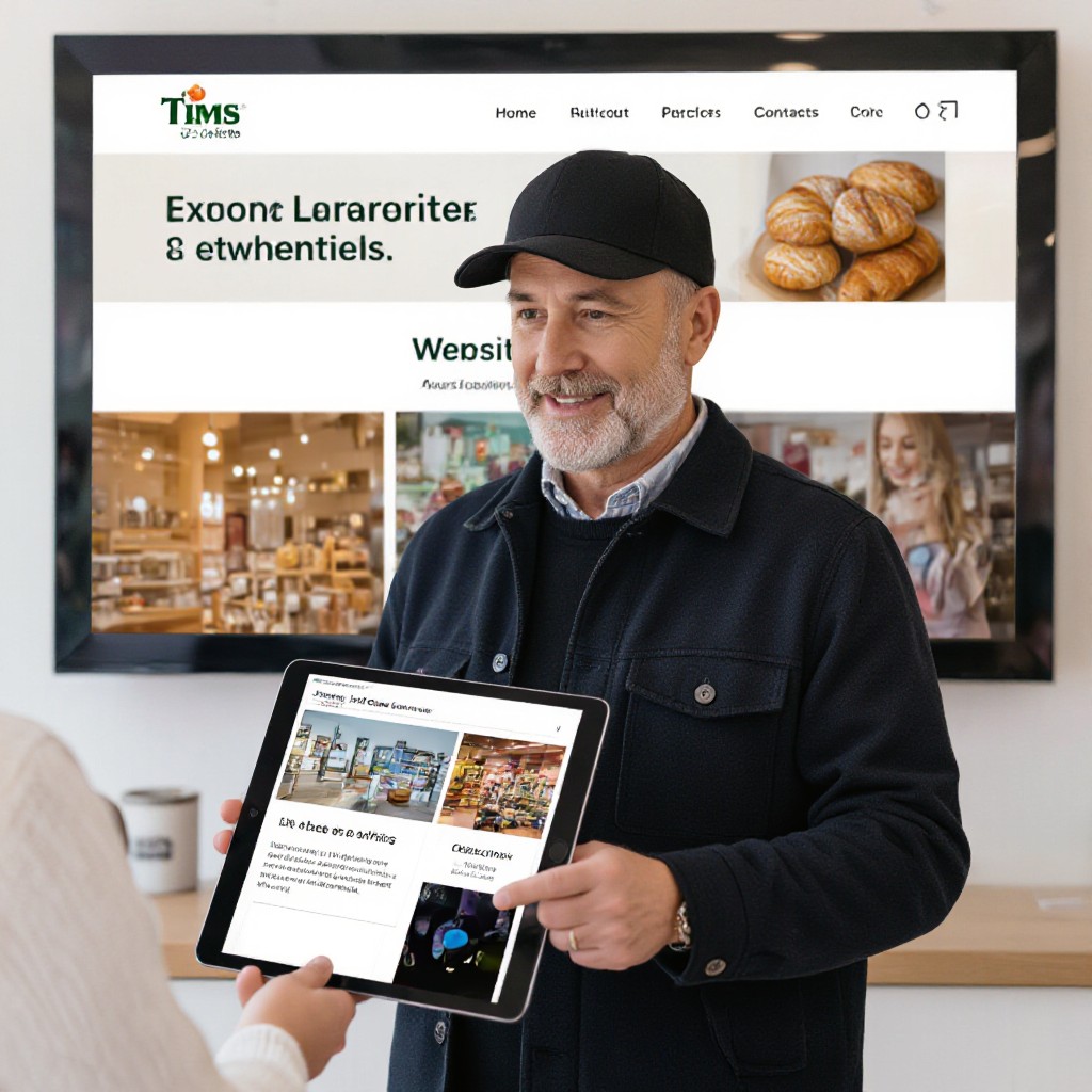 Local business owner in Tims Corner with website