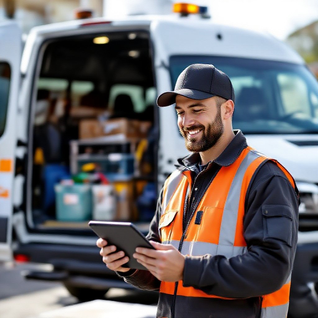 Tradie checking website