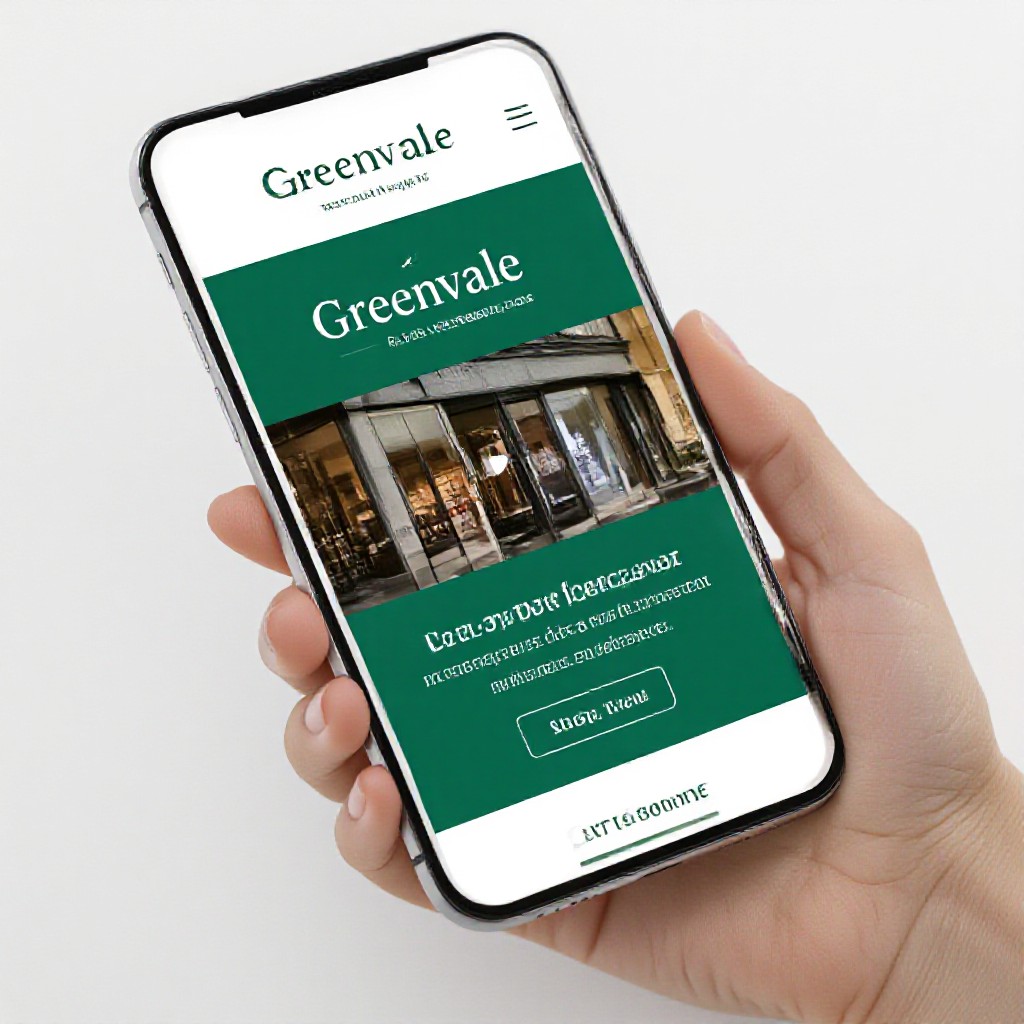 Greenvale website on phone