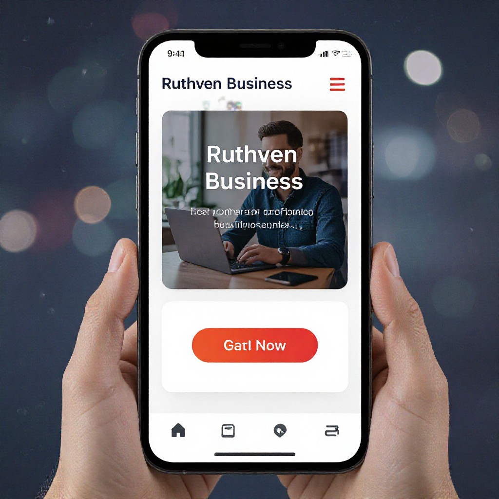 Ruthven business website on mobile