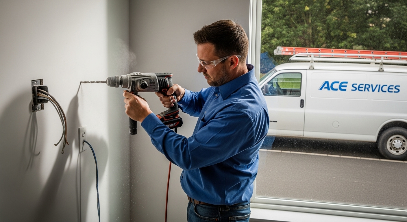 Contractor working on site