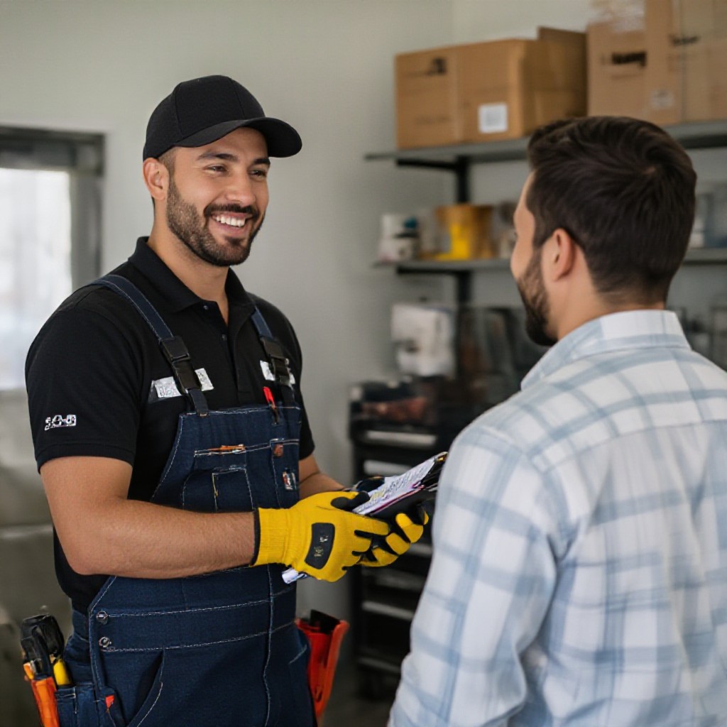 trustworthy tradesperson at work