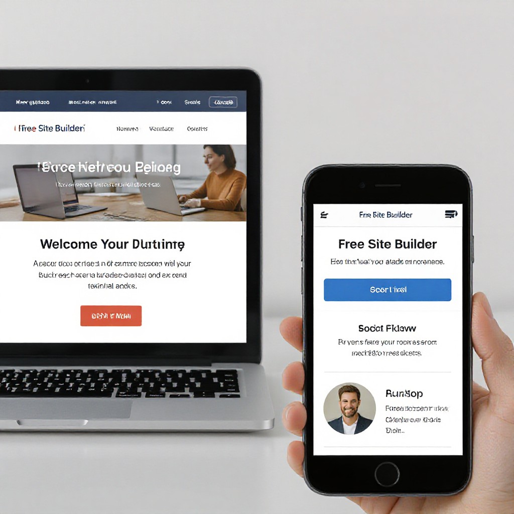 Free website preview on phone and laptop