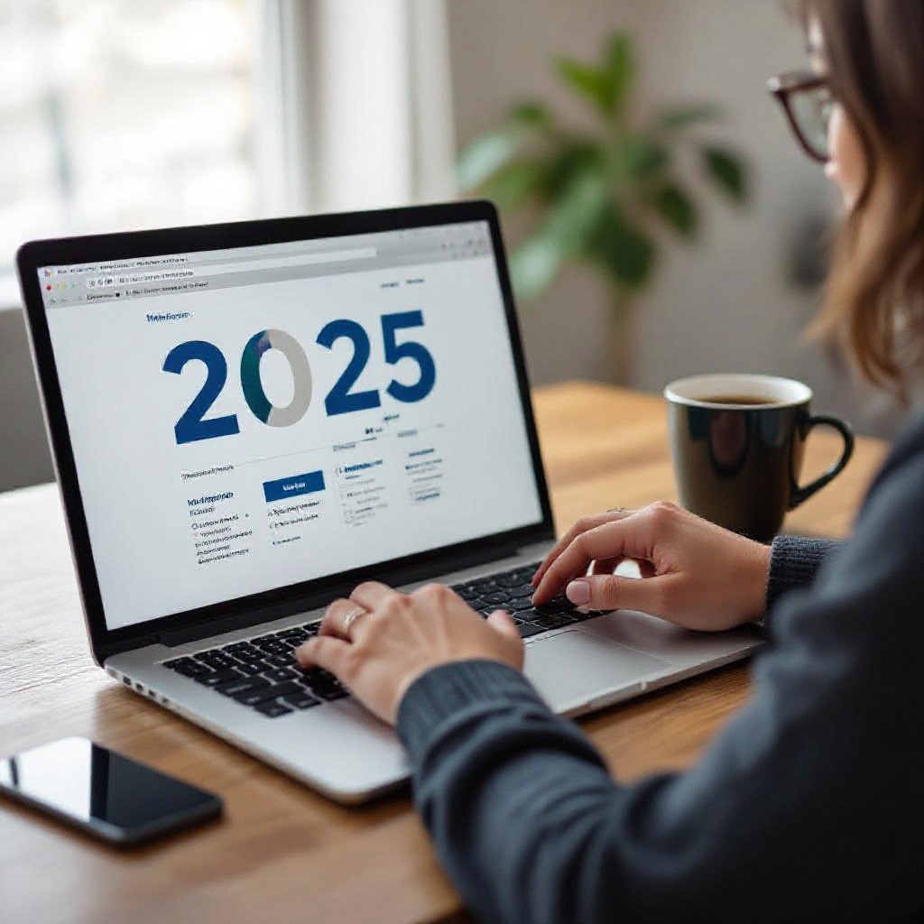 person building website on laptop