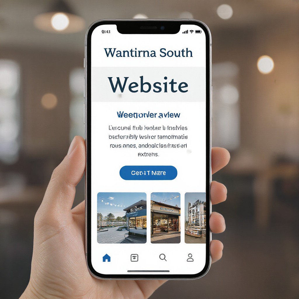 Website on mobile for Wantirna South business
