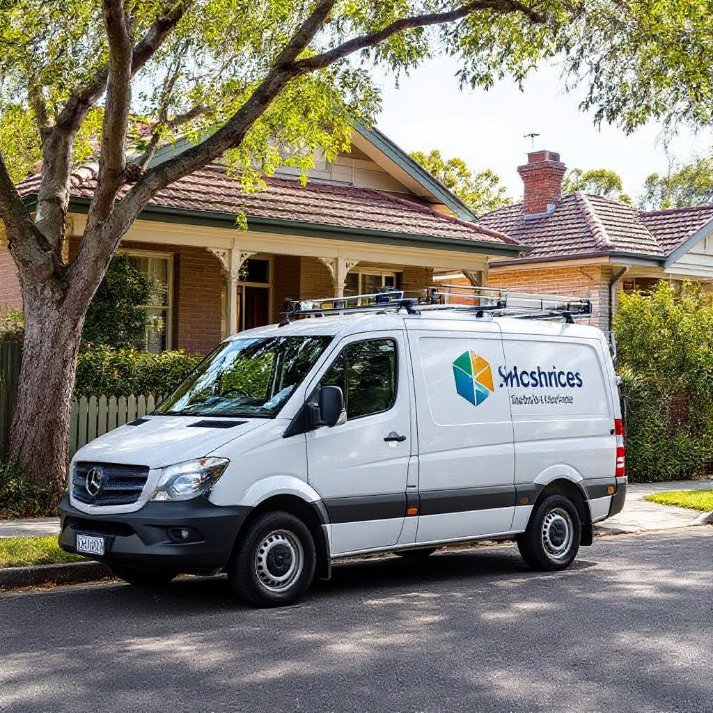 Local trades van outside home in Nayook West